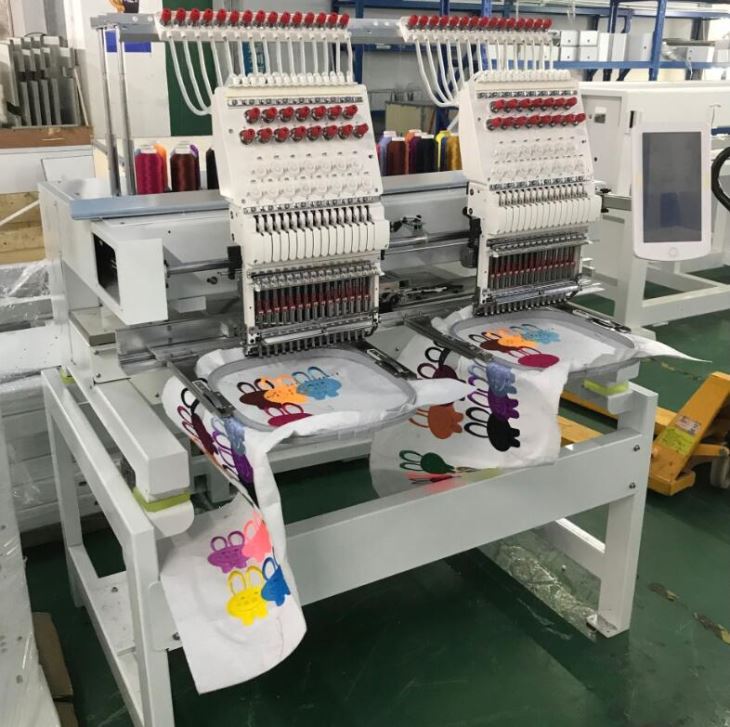 Newest 2 Heads Computer Embroidery Machines Industrial